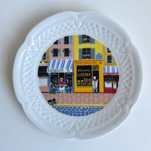 Philippe Deshoulieres Limoges Merchant Row Canapé Plate